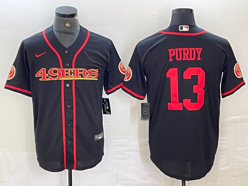Men's San Francisco 49ers Brock Purdy #13 Black Joint Edition Jersey